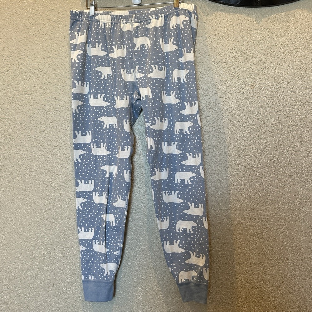 Hanna Andersson Women's Unisex Polar Bear Flannel Pajama Pants Adult XL